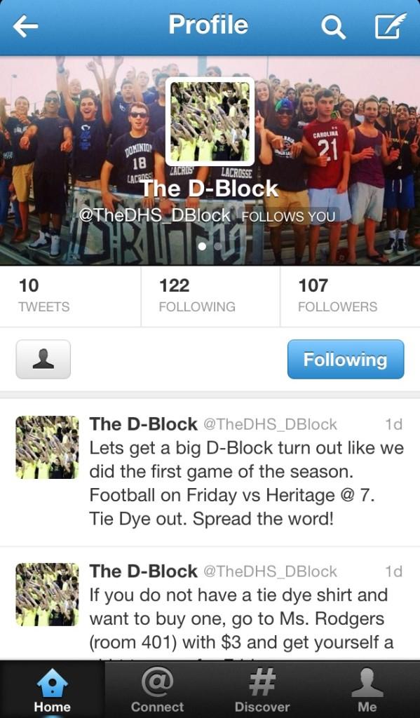 A screenshot of the DBLOCK Twitter Account