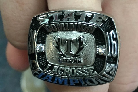 Dominion Lacrosse Receives State Championship Rings