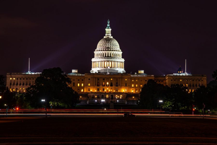 The Capitol at night in 2018 before the assault on it on January 6.