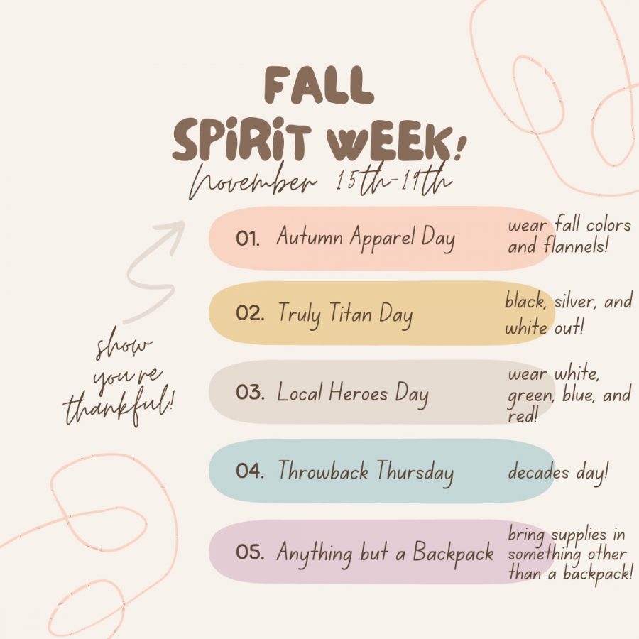 A November spirit week comes to Dominion next week.