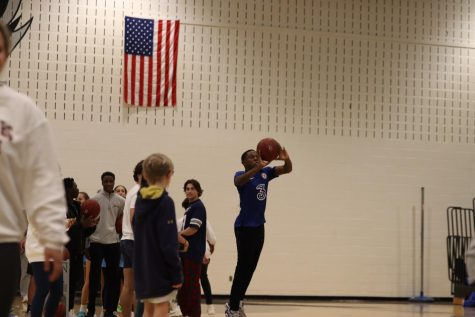 Joshua Campbell, pictured above, was the only student to score a half-court shot. 