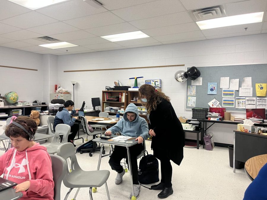 In this Functional Math class, special abilities students are able to independently work with the help of their teacher Ms. Fida Sowwan-Khabbaz. 
