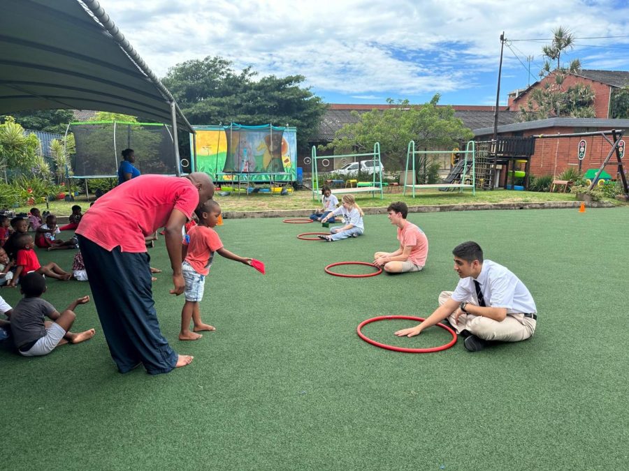 On Valentine’s Day, the students participated in what is called “Community Day” where they visited a nearby preschool and played with kids that come from lower-income families and volunteered at an elderly home.