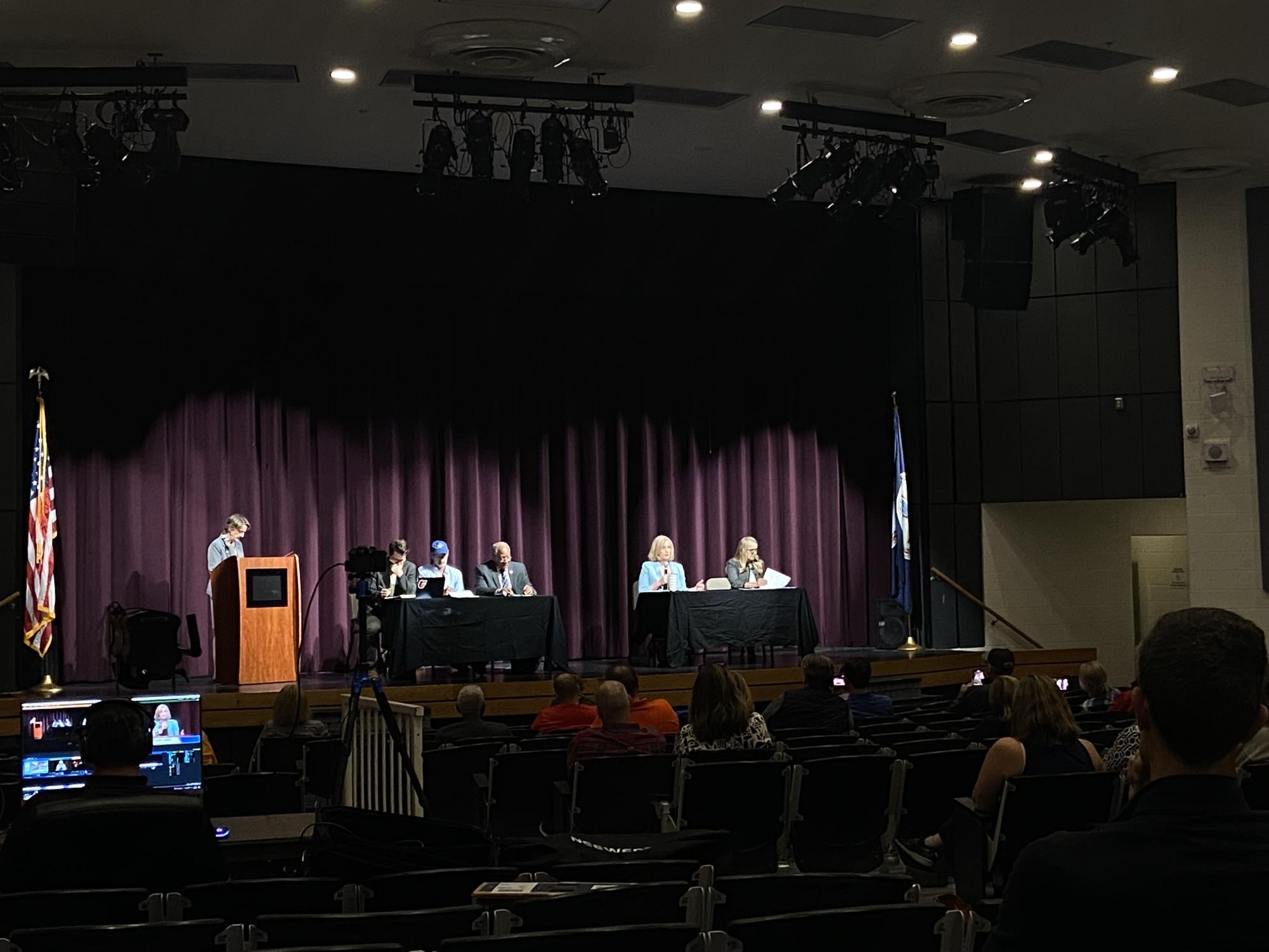 Candidates responded to questions from the panel which included mayor Stanley Milan of Purcellville and Editor-in-Chief of Loudoun Now Norman Styer.
