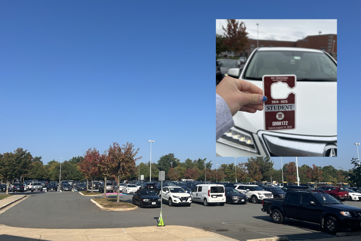 Students are provided with a  brown parking pass that needs to be displayed. 