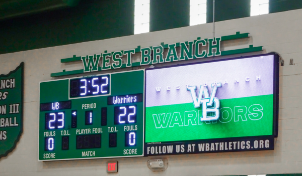 An example of what the video board would look like from Daktronics at West Branch High School in Ohio. 