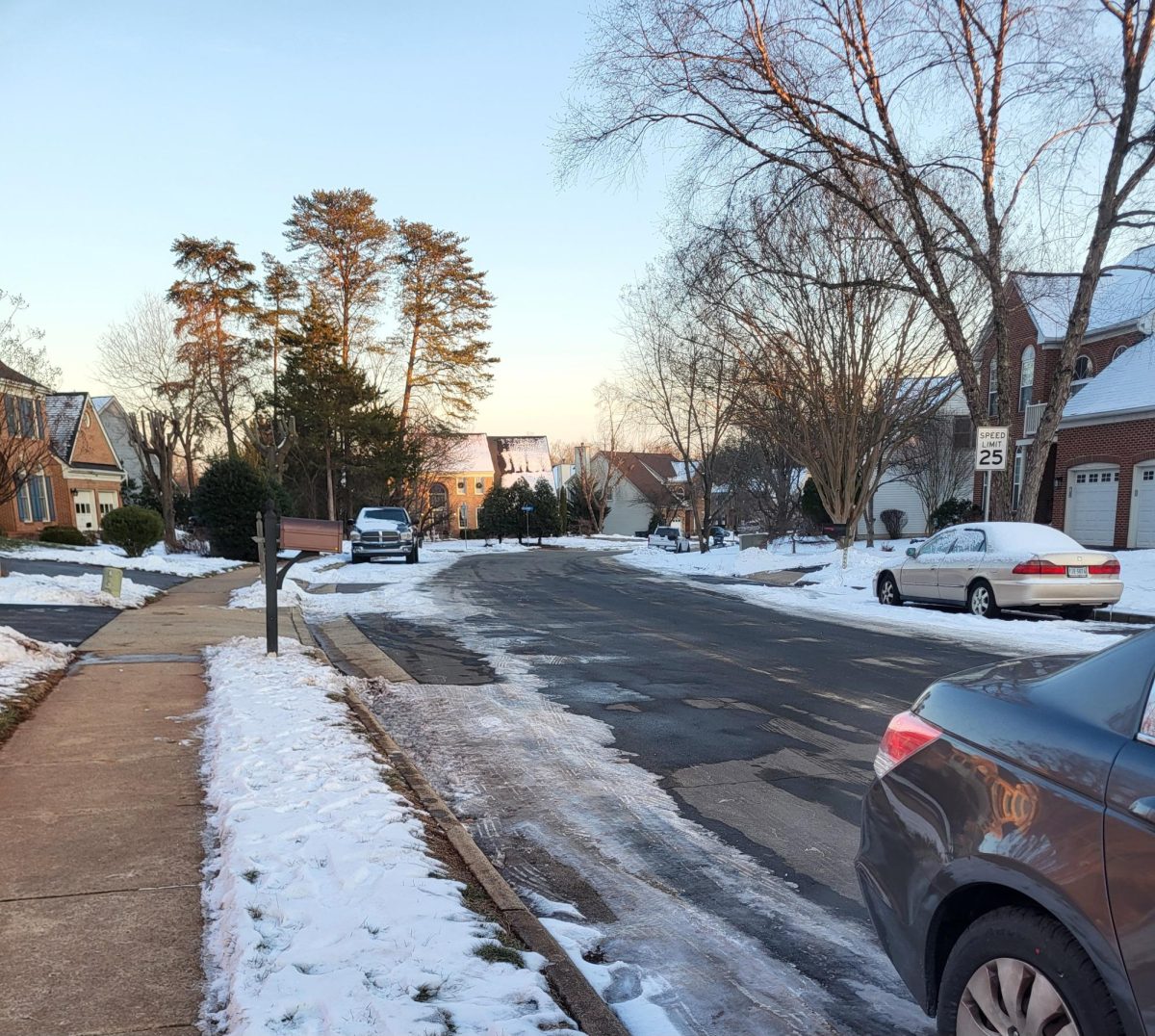 Backwater Drive sits right next to Dominion, just off Augusta Drive and was one of the many local roads cleared of snow.
