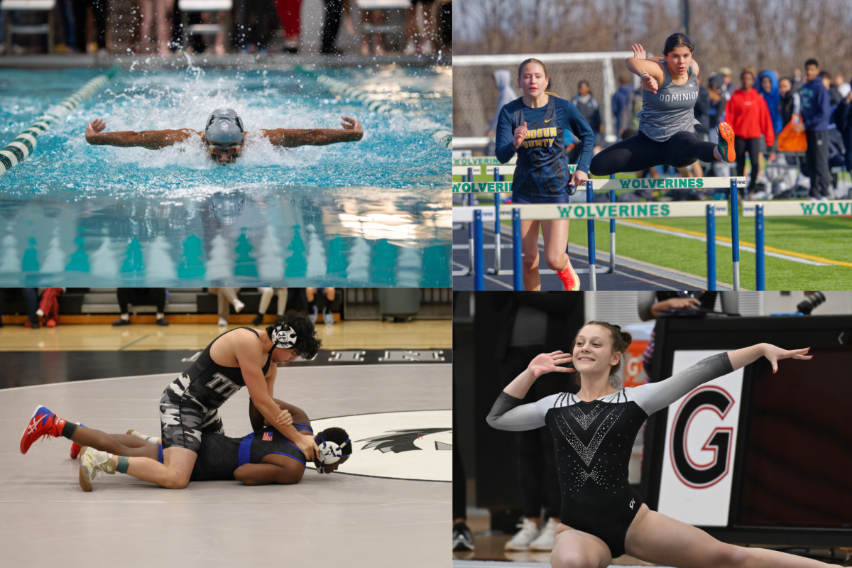 The girls and boys swim team, indoor track and field team, wrestling, and gymnastics teams have all been in competition in the past two weeks.