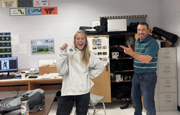 Ellory and Mr Schwartz posing together.